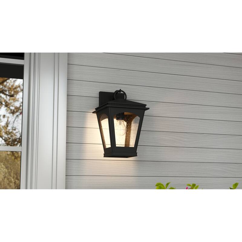 Huck 1-Light Earth Black Outdoor Wall Lantern