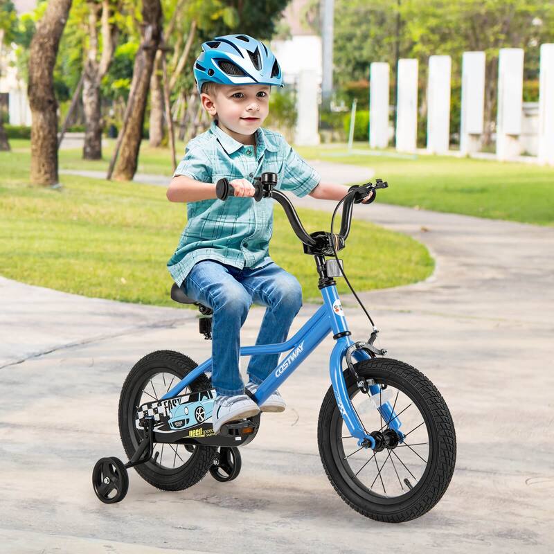 Costway 12"/14"/16"/18" Kids Training Bike with Removable Training