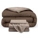 preview thumbnail 40 of 54, Bare Home Down Alternative Reversible Bed in a Bag Cocoa/Taupe, Sheets: Taupe - Twin