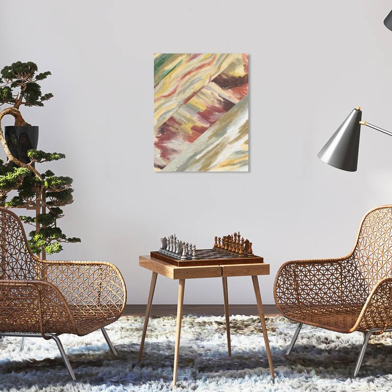 Wynwood Studio Canvas Abstract Stripes of River Currents Gray Modern & Contemporary Wall Art Canvas Print - 16 x 20