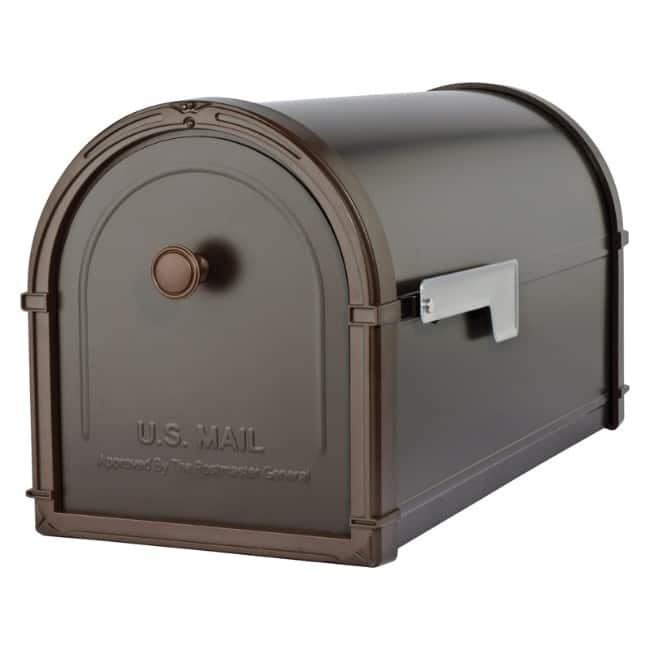 Architectural Mailboxes Bellevue Modern Galvanized Steel Post-Mountable Rubbed Bronze Mailbox - N/A