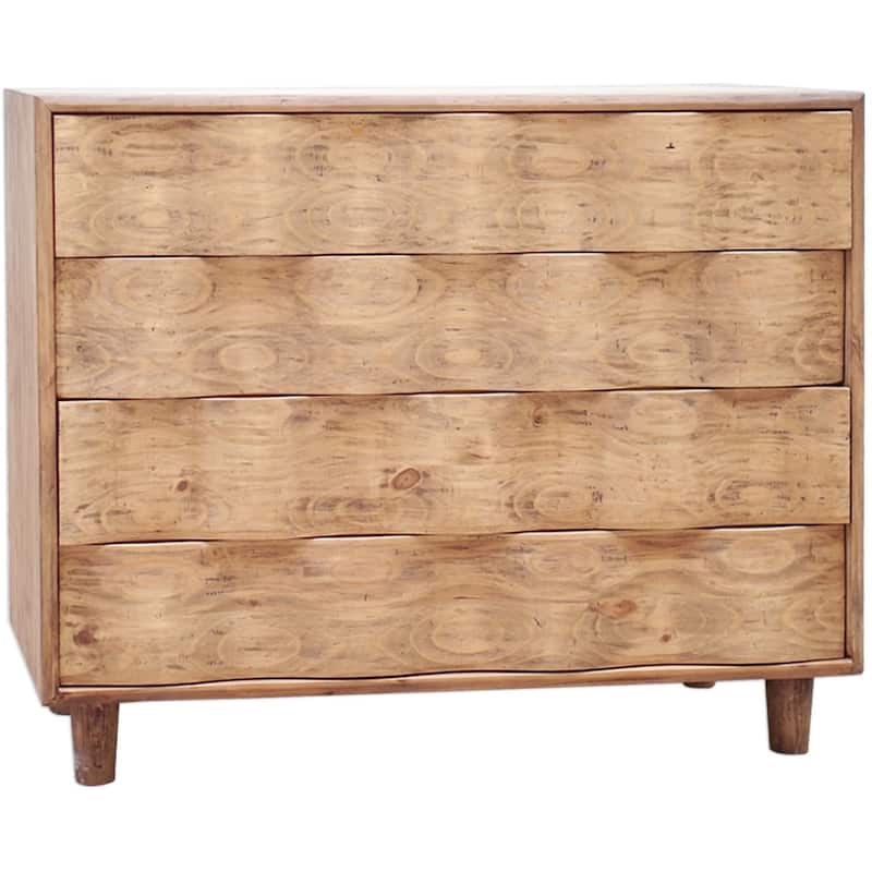 Uttermost Crawford 42" Wide Four Drawer Pine Wood Dresser - Light Oak