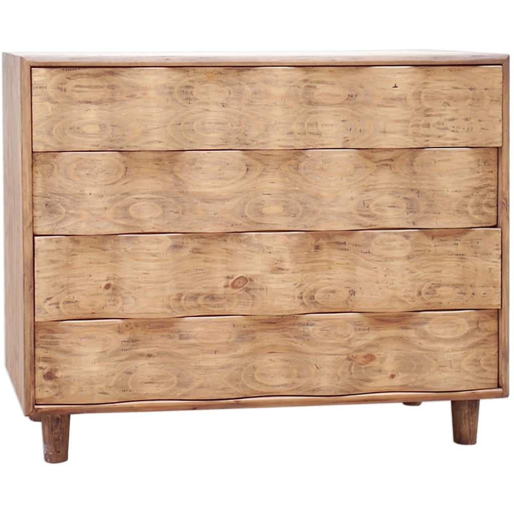 Uttermost Crawford 42" Wide Four Drawer Pine Wood Dresser