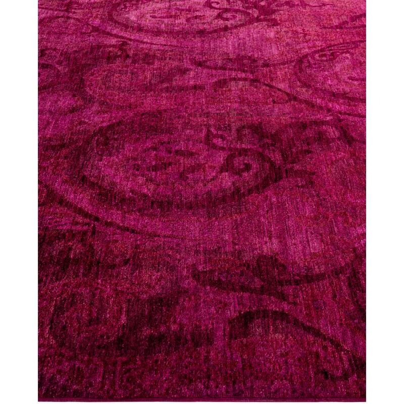 Overdyed One-of-a-Kind Hand-Knotted Area Rug - Pink - 6' 0" x 6' 6"