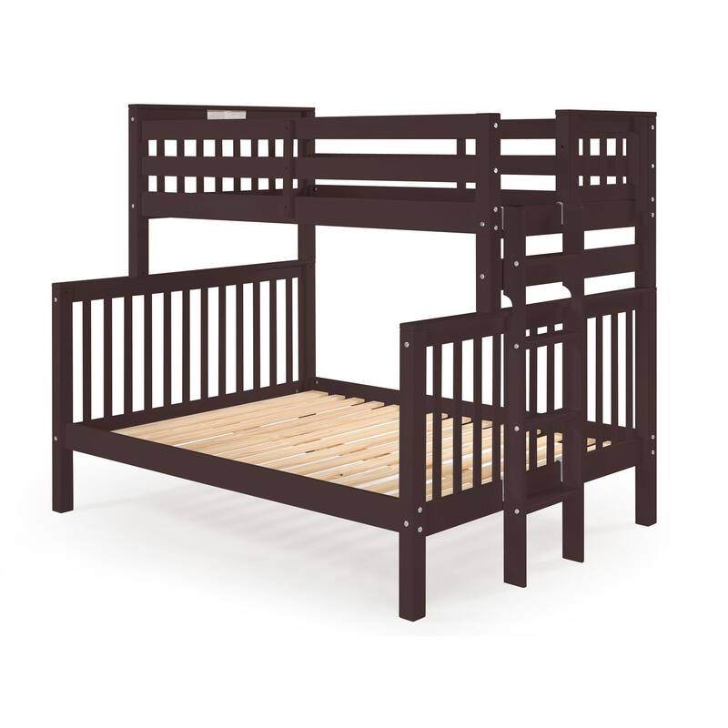 Taylor & Olive Trillium Twin over Full Bunk Bed with End Ladder