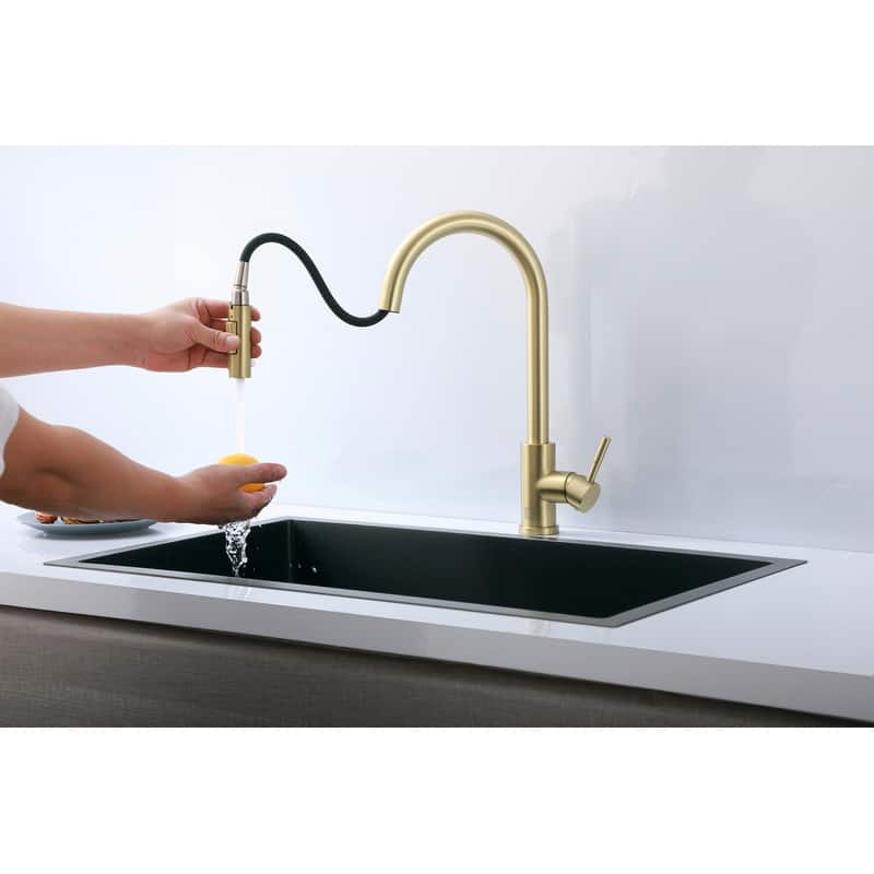 Indigo Home Single Handle Pull Down Sprayer Kitchen Faucet