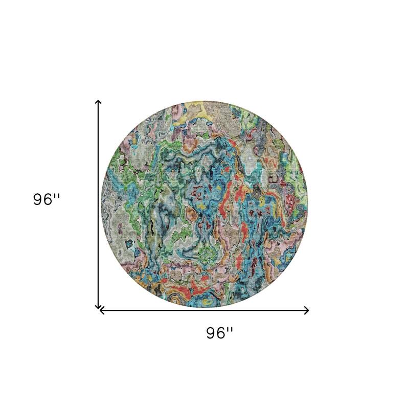 HomeRoots Abstract Transitional Rectangle Outdoor Rug