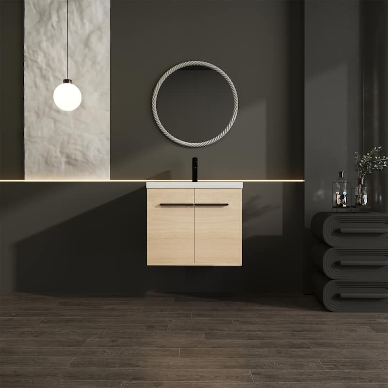 Bathroom Vanity with resin Countertop Sink - 24 "