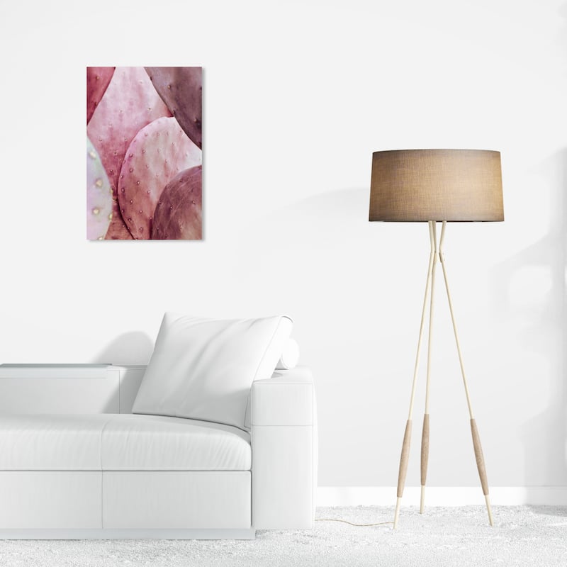 Wynwood Studio Canvas Floral and Botanical Cactus in Detail Pink and Modern & Contemporary Wall Art Canvas Print - 24 x 16