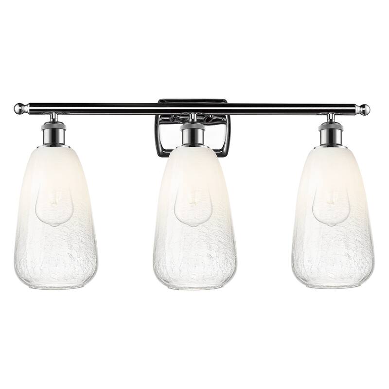 Innovations Lighting Endless Possibilities Ballston - Brookhaven Almond - 3 Light 26" Bath Vanity Light - Polished Chrome/Opal