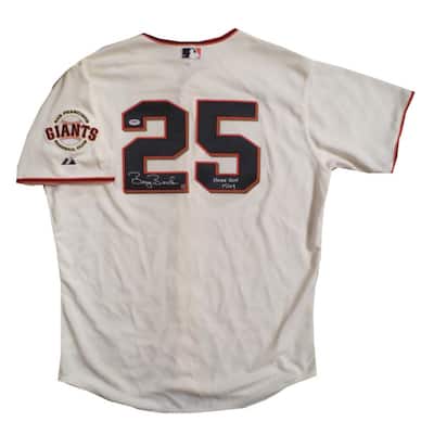 Barry Bonds Autographed Authentic Signed Baseball Jersey HOMERUN KING PSA DNA COA - 8'6" x 11'6"