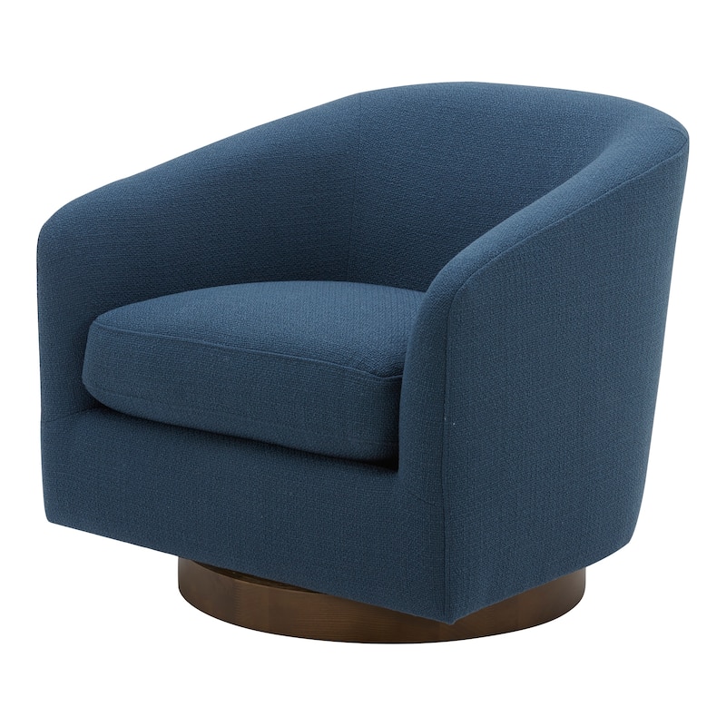 Aurelle Home Modern Upholsted Swivel Barrel Chair