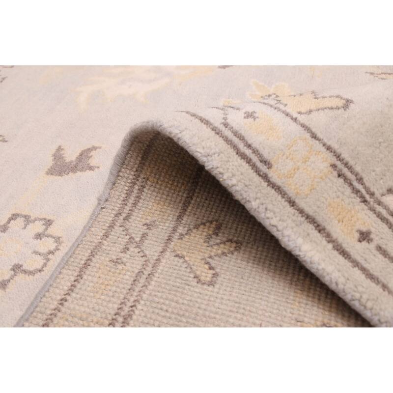 ECARPETGALLERY Hand-knotted Royal Oushak Light Grey Wool Rug - 9'1 x 11'10