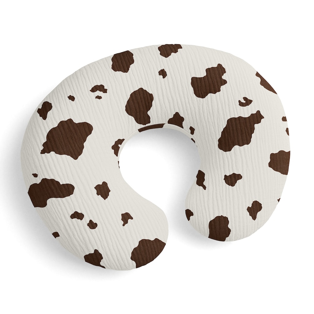 Sweet Jojo Designs Western Cow Print Boy, Girl, Gender Neutral 100% Cotton Muslin Nursing Pillow Cover Case - Country, Wild West