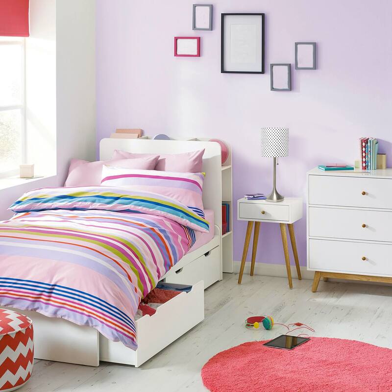 21 in. Brushed Nickel and Polka Dot Finish Table Lamp with White Shade, Sturdy Table Lamp for Living Rooms and Bedrooms