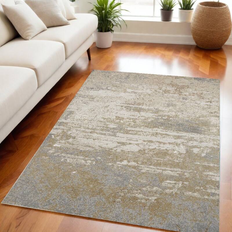 Zitul Abstract Stain Resistant Woven Durable Area Rug By HomeRoots