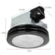 Ultra Quiet Bathroom Exhaust Fan with LED Light 80CFM 2.0 Sones Round Bathroom Ventilation Fan