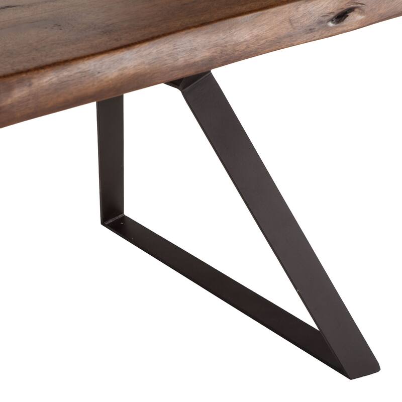 Nottingham 94-Inch Acacia Wood Dining Table in Walnut Finish - Brown