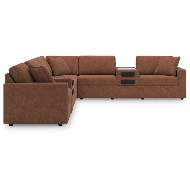 Signature Design by Ashley Modmax 8-Piece Sectional with Audio Consoles - 156" W x 124" D x 36" H