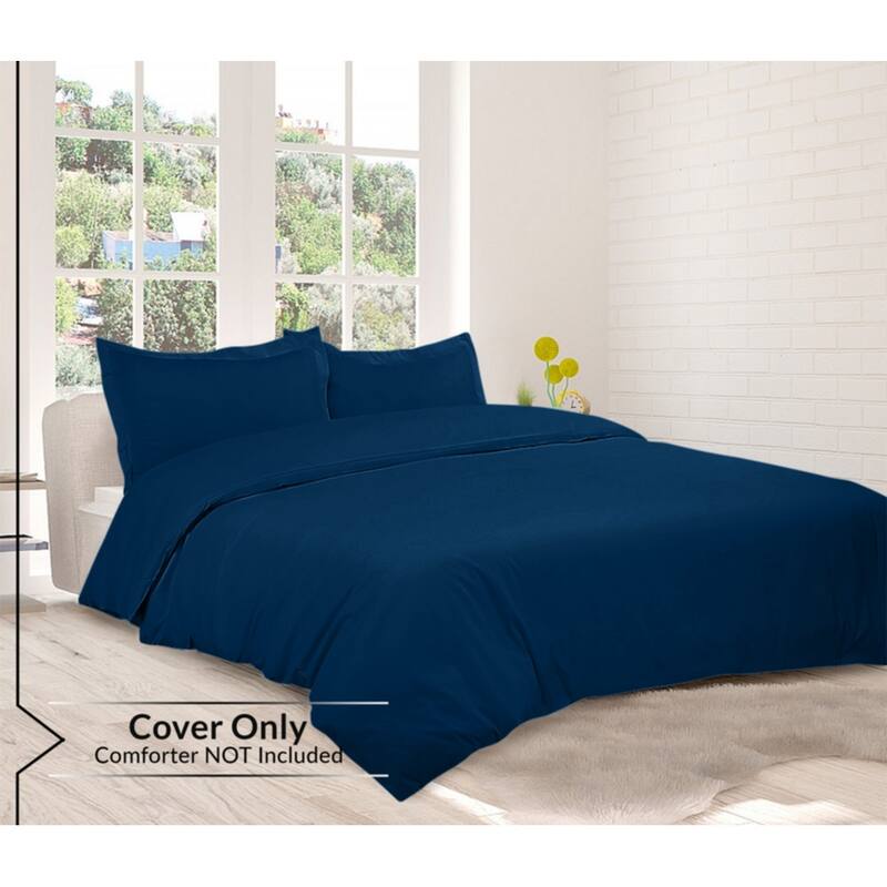Royale Linens Black Duvet Cover Full Size - Soft Duvet Cover Set - 3 Piece Double Brushed Full Duvet Covers with Zipper Closure