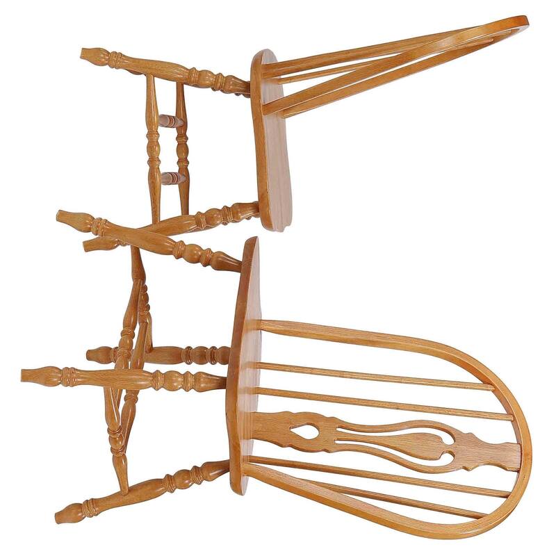 Vintage Style Wooden Side Chairs - 41" - Brown - Set of 2