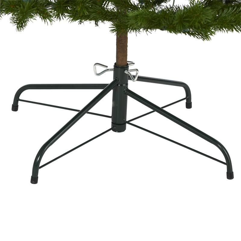 6.5ft. Spruce Artificial Christmas Tree with 200 Warm Multifunction LED Lights and 265 Branches - Festive X-Mas Glow