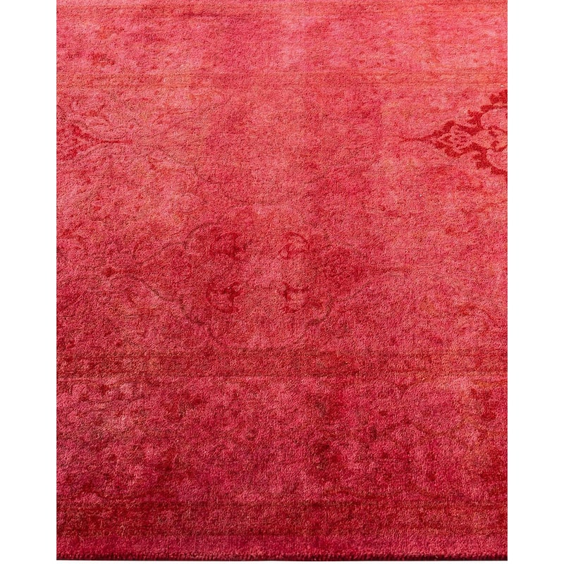 Contemporary Overdyed Wool Hand Knotted Area Rug - 3' 3" x 5' 2"
