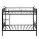 preview thumbnail 45 of 45, Space-Saving Twin Over Twin Metal Bunk Bed with Guardrails and Ladder, Convertible to Two Beds