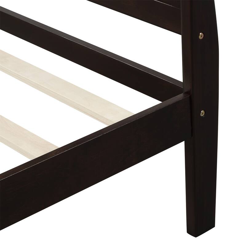 Harper & Bright Designs Wood Twin Sleigh Bed with Headboard and Footboard