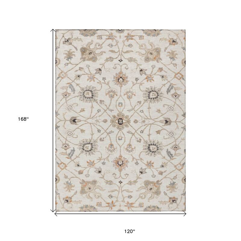 HomeRoots Floral Traditional Rectangle Outdoor Rug