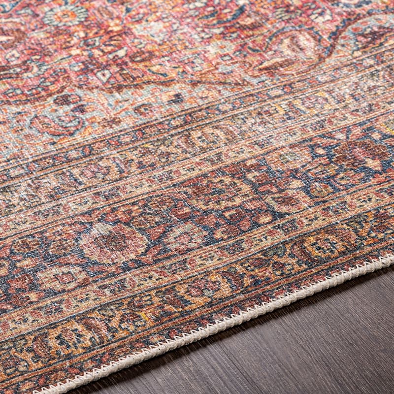 Livabliss Traditional Amelie Medallion Washable Area Rug