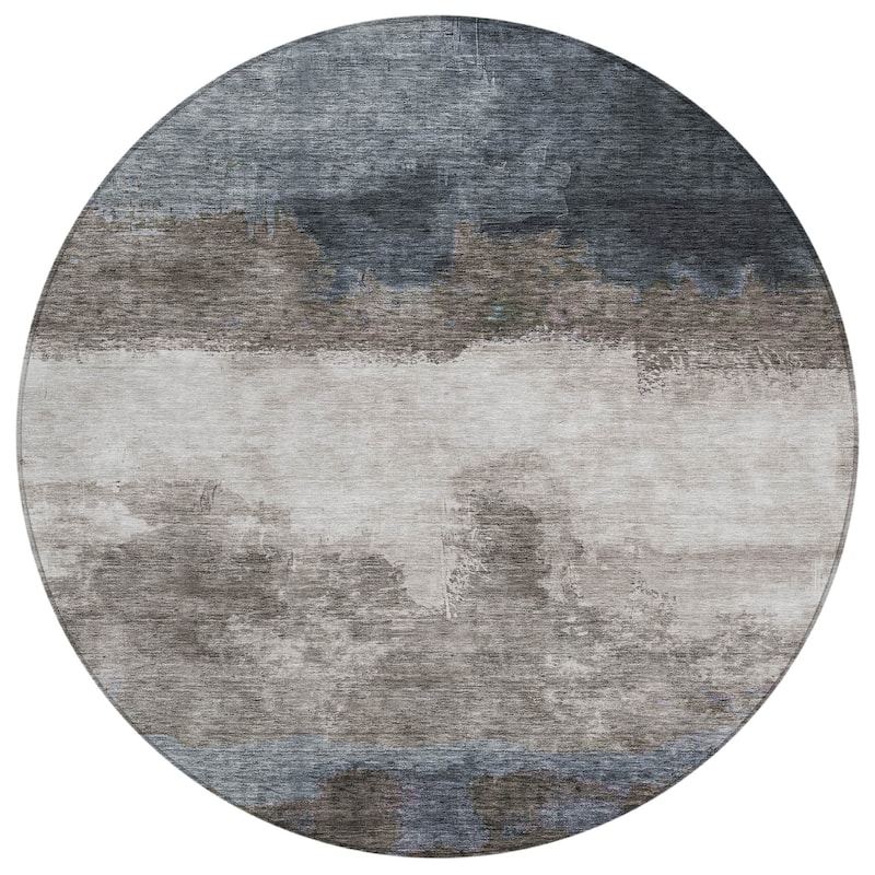 Machine Washable Indoor/ Outdoor Contemporary Chantille Rug