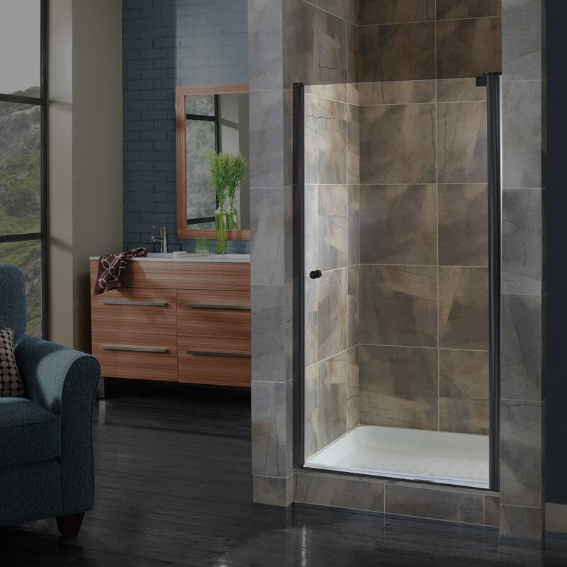 Miseno Pivot 72" High x 22-1/2 - 24-1/2" Wide Hinged Frameless Shower