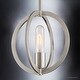 preview thumbnail 3 of 5, Luxury Globe Pendant, 9"H x 9"W, with Old World Style, Orbital Sphere Design,Brushed Nickel Finish