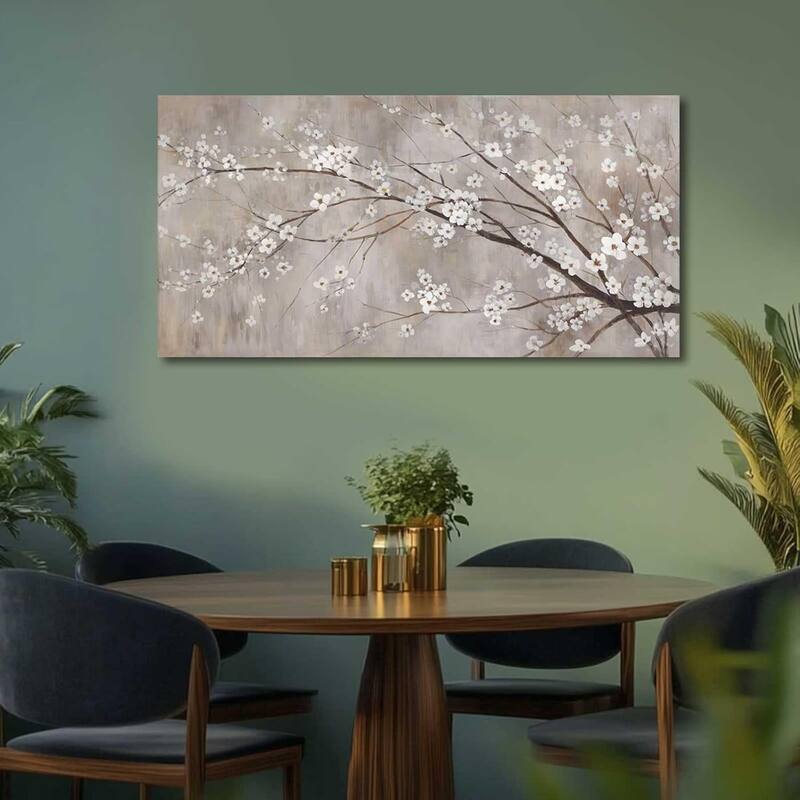 White Wall Decor Flower Wall Art
