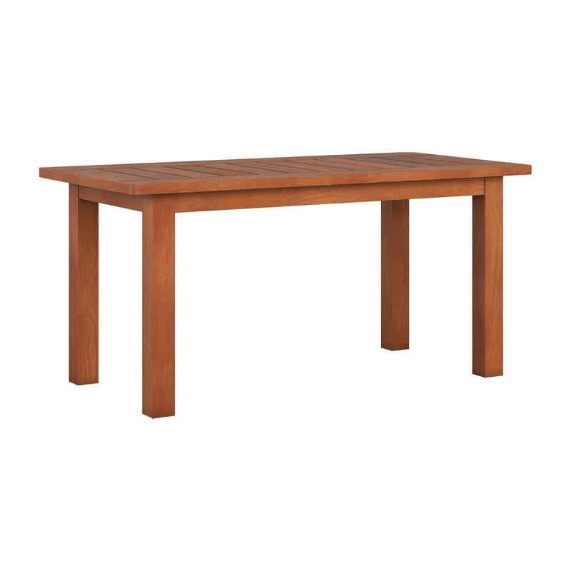 CorLiving Miramar Natural Hardwood Outdoor Patio Set, 4pc