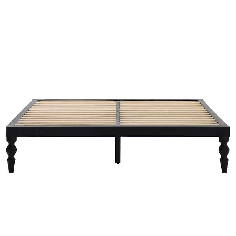 MH London Rhonda Solid Mango Wood Platform Bed