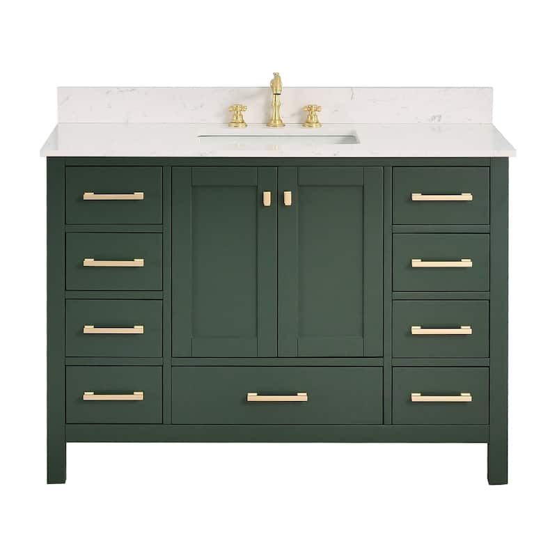 Proox 48 in Freestanding Bath Vanity Engineered Countertop and Porcelern Sink