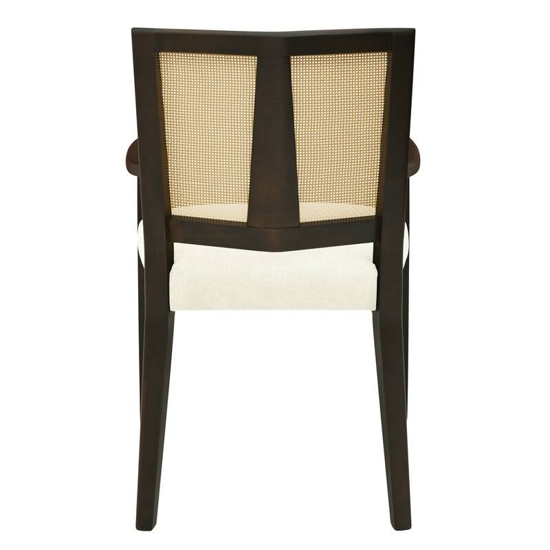 Wooden Dining Chairs Set of 2 Modern Fabric Upholstered Kitchen Chairs