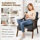 preview thumbnail 9 of 8, Gymax Upholstered Rocking Chair w/ Pillow Rocking Armchair w/ Rubber