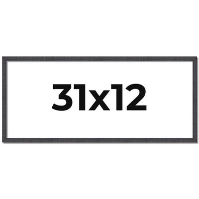 31x12 Frame Brown Solid Wood Picture Frame - Complete Modern Photo