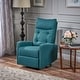 preview thumbnail 14 of 15, Woodglen Swivel/Glider Push Back Nursery Recliner by Christopher Knight Home Teal,Black