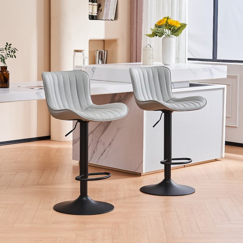 Counter Height Modern Swivel Barstools Set of 2