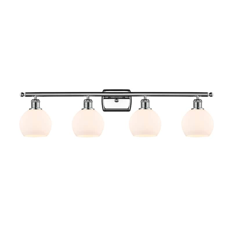 Innovations Lighting 516-4W-9-36 Athens Vanity Athens 4 Light 36" Wide - Polished Chrome / Matte White