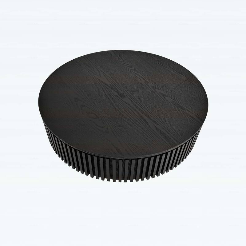 Modern Round Coffee Table with Storage