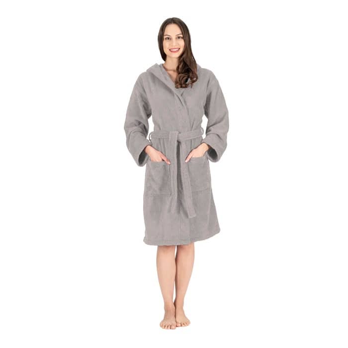 Nine West Hooded Terry Cotton Unisex Bathrobe Collection - On Sale ...
