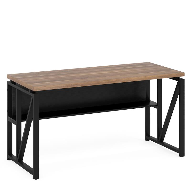 Tribesigns 63-inche L Shaped Desk with Lateral Cabient, 2 piece Home Office Executive Desk with Drawer Shelf
