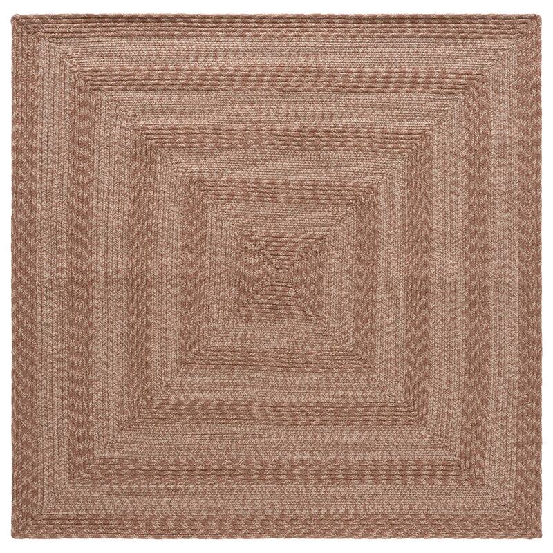 SAFAVIEH Handmade Braided Fatimah Washable Indoor/Outdoor Rug - Weather Resistant & Easy Cleaning - 5' Square - Beige
