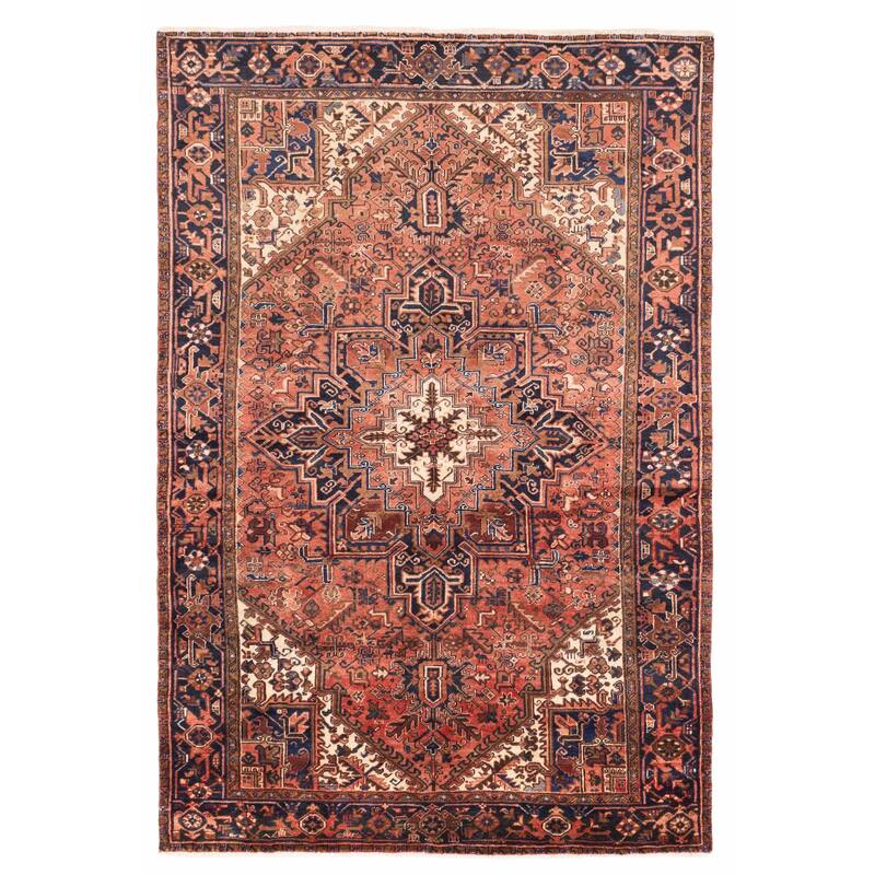 ECARPETGALLERY Hand-knotted Sarabi Dark Copper Wool Rug - 6'6 x 9'6