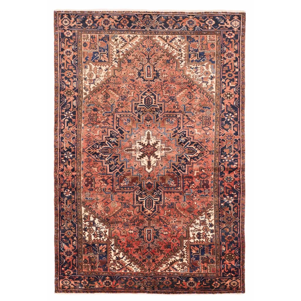 ECARPETGALLERY Hand-knotted Sarabi Dark Copper Wool Rug - 6'6 x 9'6